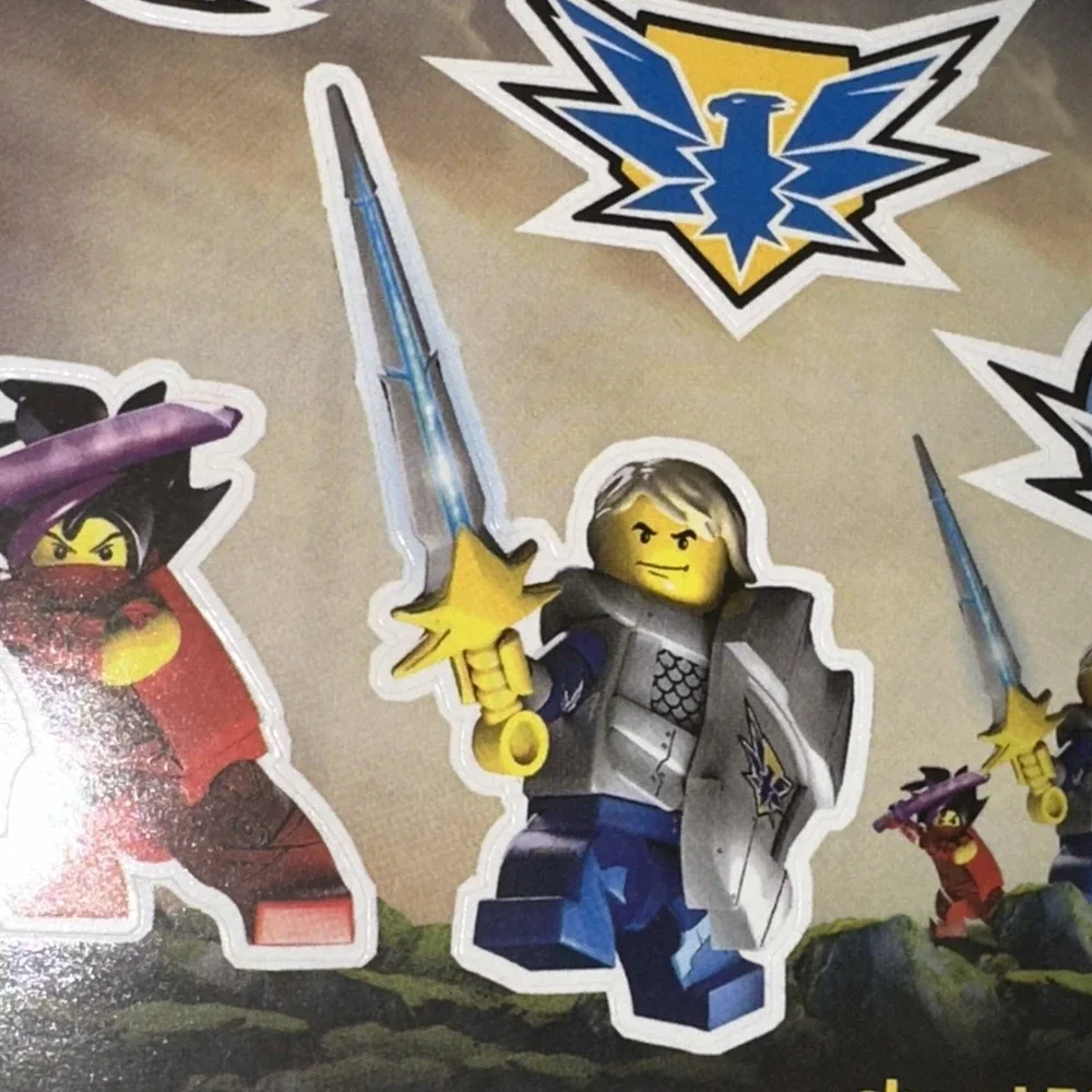 LEGO Universe MMO Promotional Sticker Sheets 2010 Set of 2 Rare Collectible